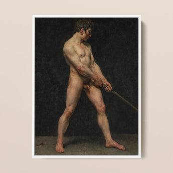 Studie eines nackten Mannes - Follower Pierre Narcisse Guerin Kunstdruck / Leinwand, 12x16’’ / 31x41cm / Weißer Rahmen, Poster Drucke & Visuelle Kunstwerke,