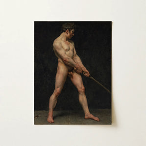 Study of a Nude Man - Follower Pierre Narcisse Guerin Art Print / Canvas, 12x16’’ / 31x41cm / Unframed / no Border, Posters Prints & Visual