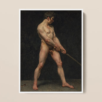 Study of a Nude Man - Follower Pierre Narcisse Guerin Framed Canvas, 12x16’’ / 31x41cm / White Floating Frame, Posters Prints & Visual