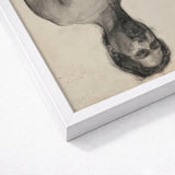 Study of a Black Man - Henry Ossawa Tanner Art Print / Canvas Framed Charcoal Sketch Woman’s Head Shoulders Rendered Soft Tanner’s Strokes,