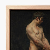 Study of a Nude Man - Follower Pierre Narcisse Guerin Art Print / Canvas Framed Classical Painting Male Figure Detailed Musculature