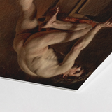 Study of a Nude Man - Gustave Courbet Art Print / Canvas Classical Oil Painting Male Figure Dynamic Courbet’s, Naked Form, Capturing Raw