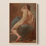 Study of a Seated Male Nude - Ubaldo Gandolfi Art Print / Canvas, Prints