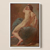 Study of a Seated Male Nude - Ubaldo Gandolfi Art Print / Canvas, Prints
