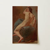 Study of a Seated Male Nude - Ubaldo Gandolfi Art Print / Canvas, Prints