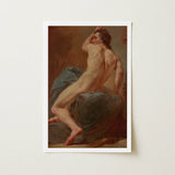 Study of a Seated Male Nude - Ubaldo Gandolfi Art Print / Canvas, Prints