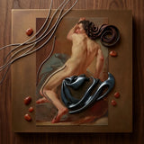 Study of a Seated Male Nude - Ubaldo Gandolfi Art Print / Canvas, Prints