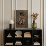 Study of a Seated Nude Young Man - Laszlo Mednyanszky Art Print / Canvas, Posters Prints & Visual Artwork, Toby Leon