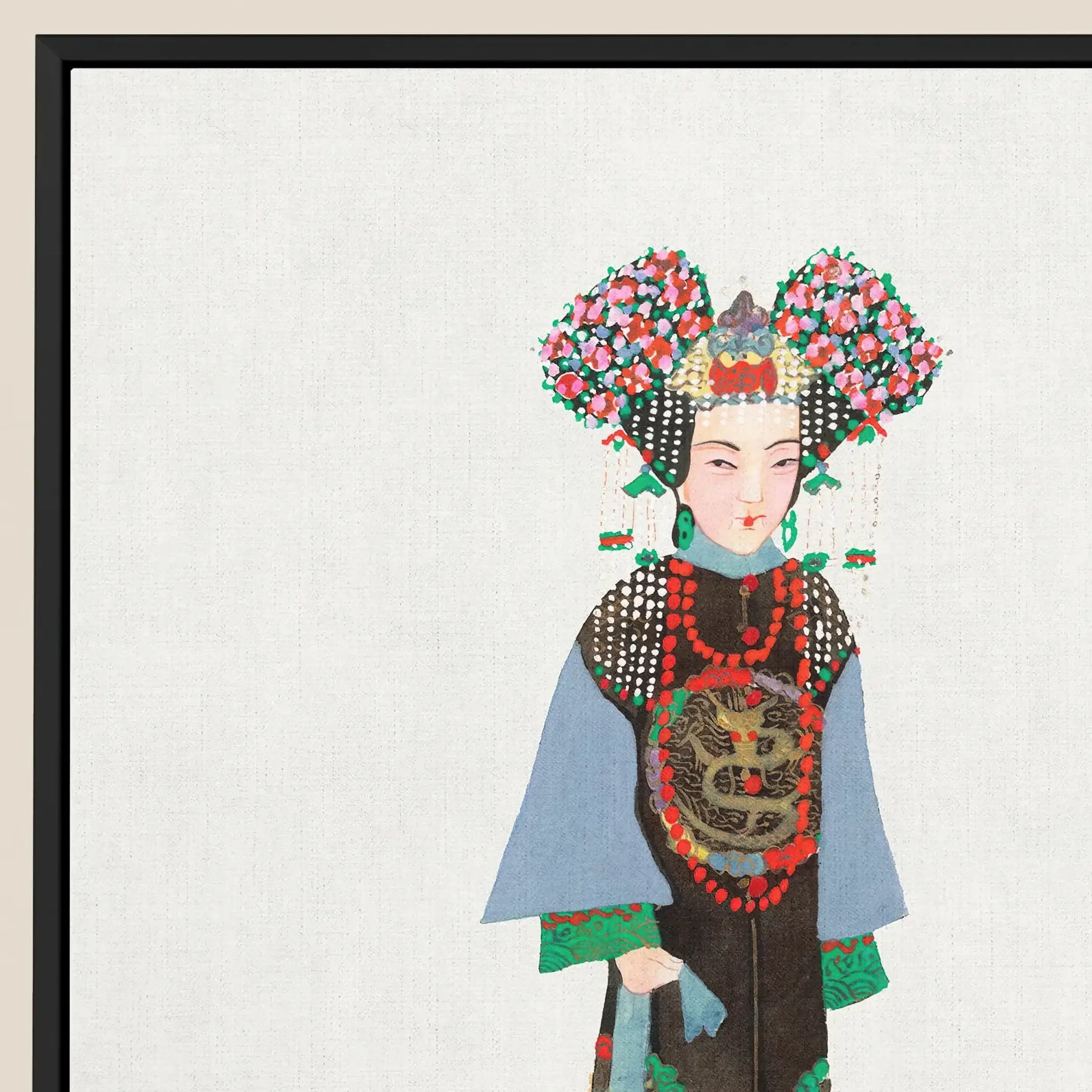 Empress - Qing Dynasty Fashion Art Framed Canvas Posters Prints & Visual Artwork