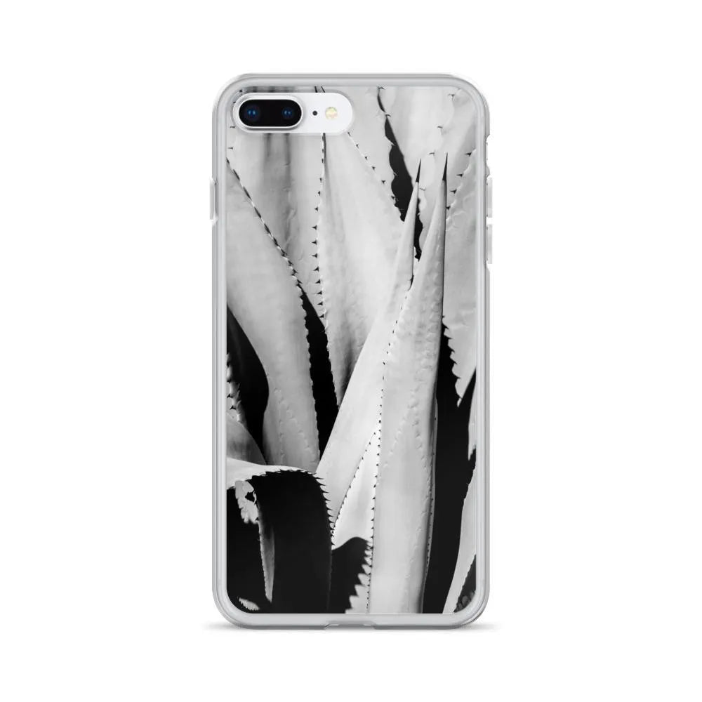 Oh So Succulent Botanical Art Iphone Case - Black And White - Iphone 7 Plus/8 Plus - Mobile Phone Cases - Aesthetic Art