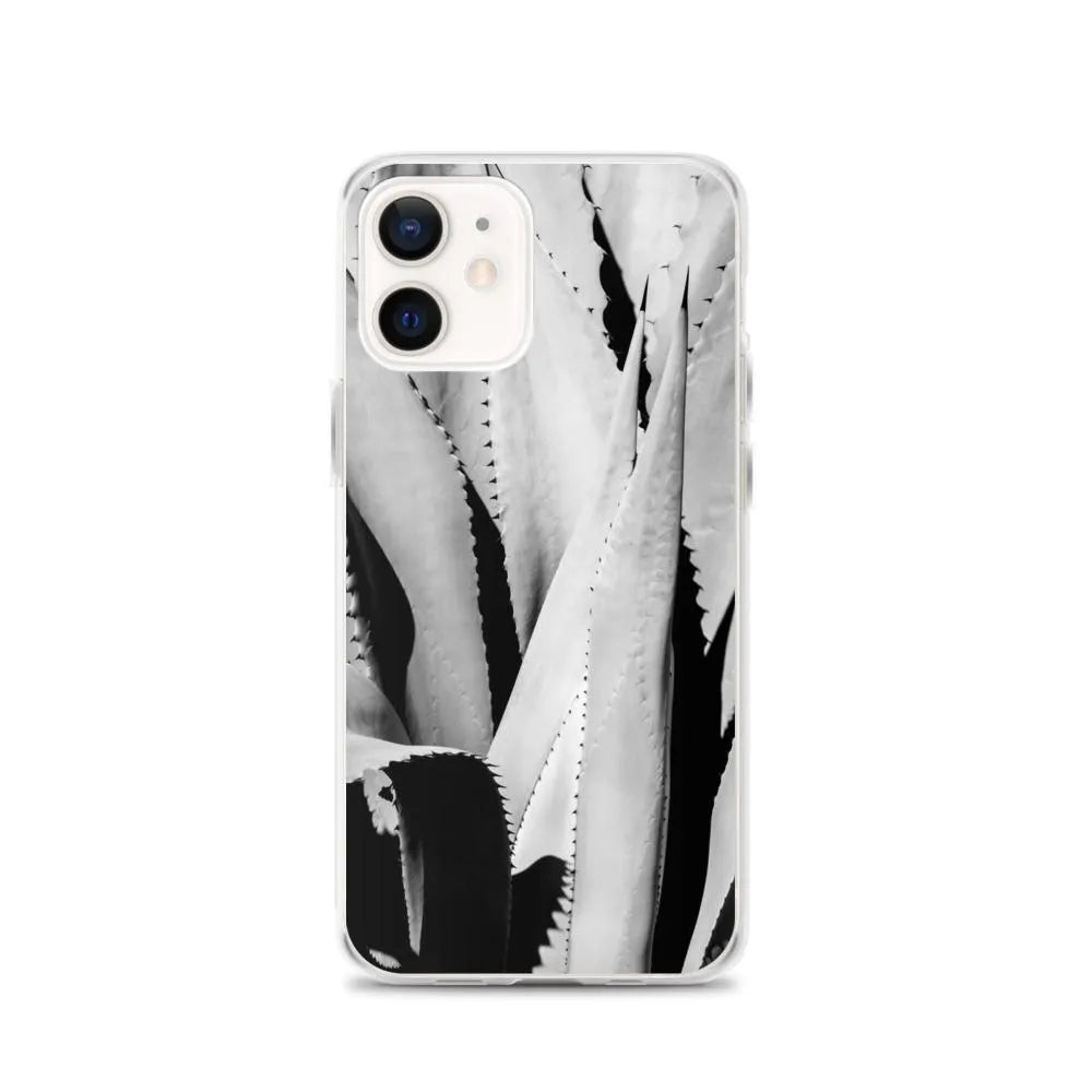 Oh So Succulent Botanical Art Iphone Case - Black And White - Iphone 12 - Mobile Phone Cases - Aesthetic Art