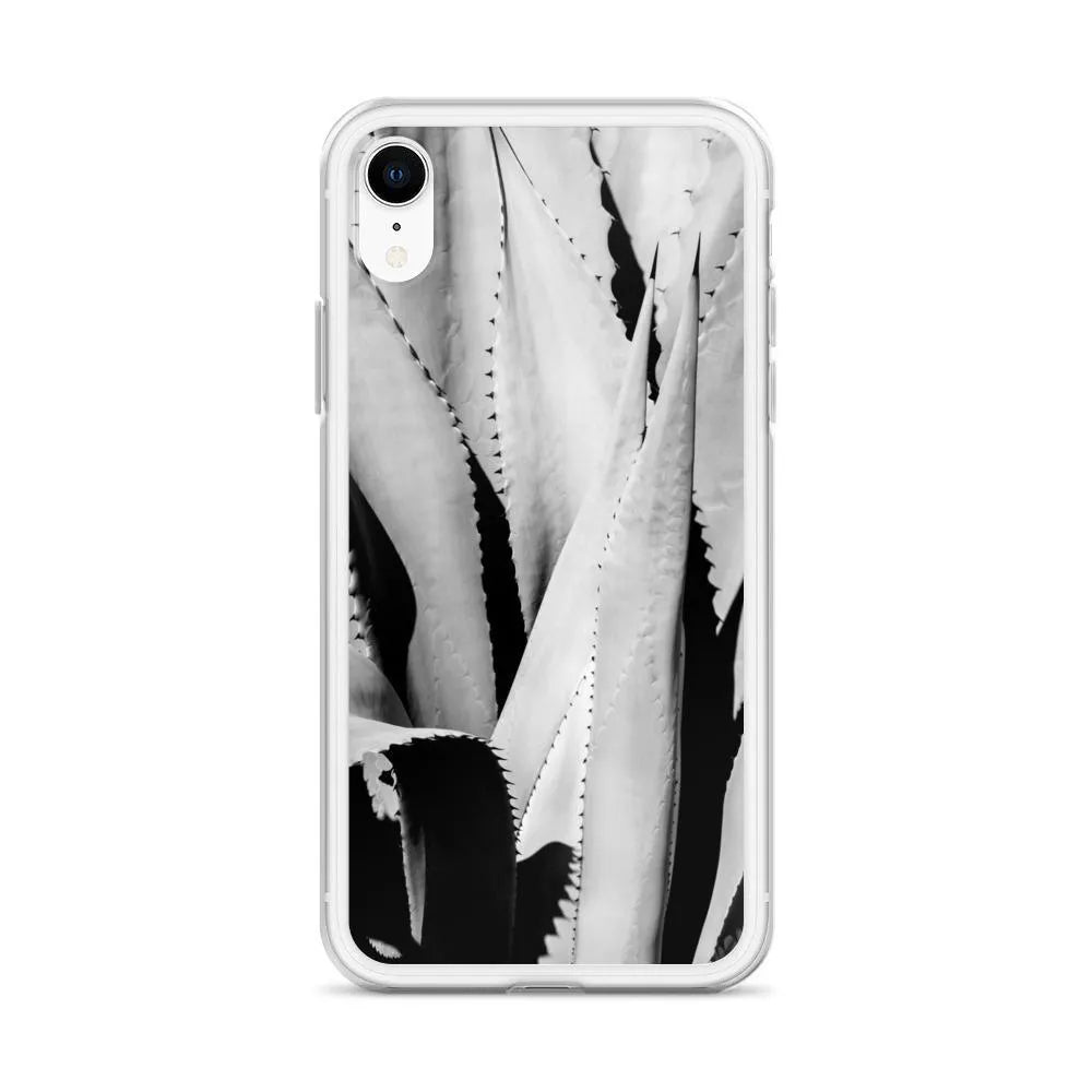 Oh So Succulent Botanical Art Iphone Case - Black And White - Mobile Phone Cases - Aesthetic Art
