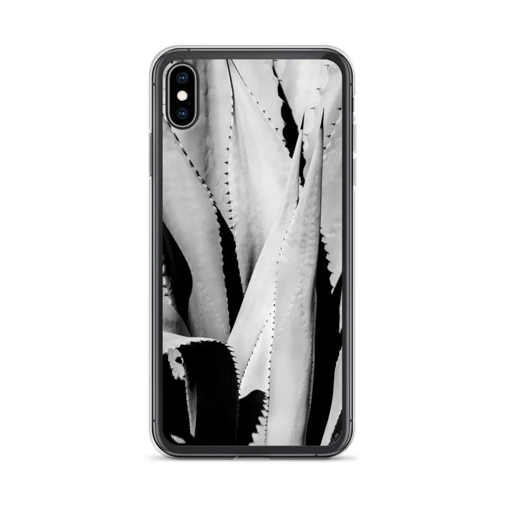 Oh So Succulent Botanical Art Iphone Case - Black And White - Iphone Xs Max - Mobile Phone Cases - Aesthetic Art