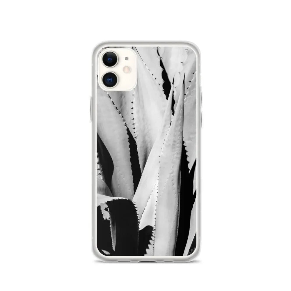 Oh So Succulent Botanical Art Iphone Case - Black And White - Iphone 11 - Mobile Phone Cases - Aesthetic Art