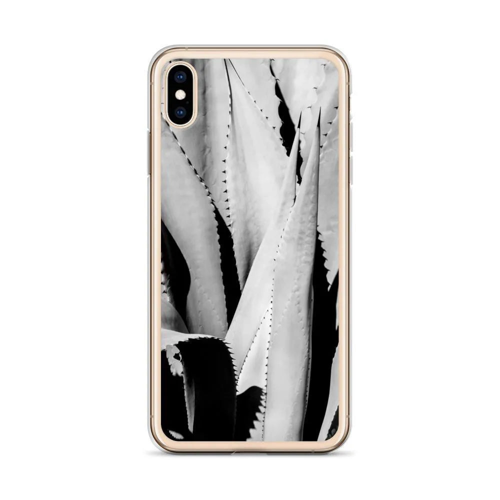 Oh So Succulent Botanical Art Iphone Case - Black And White - Mobile Phone Cases - Aesthetic Art
