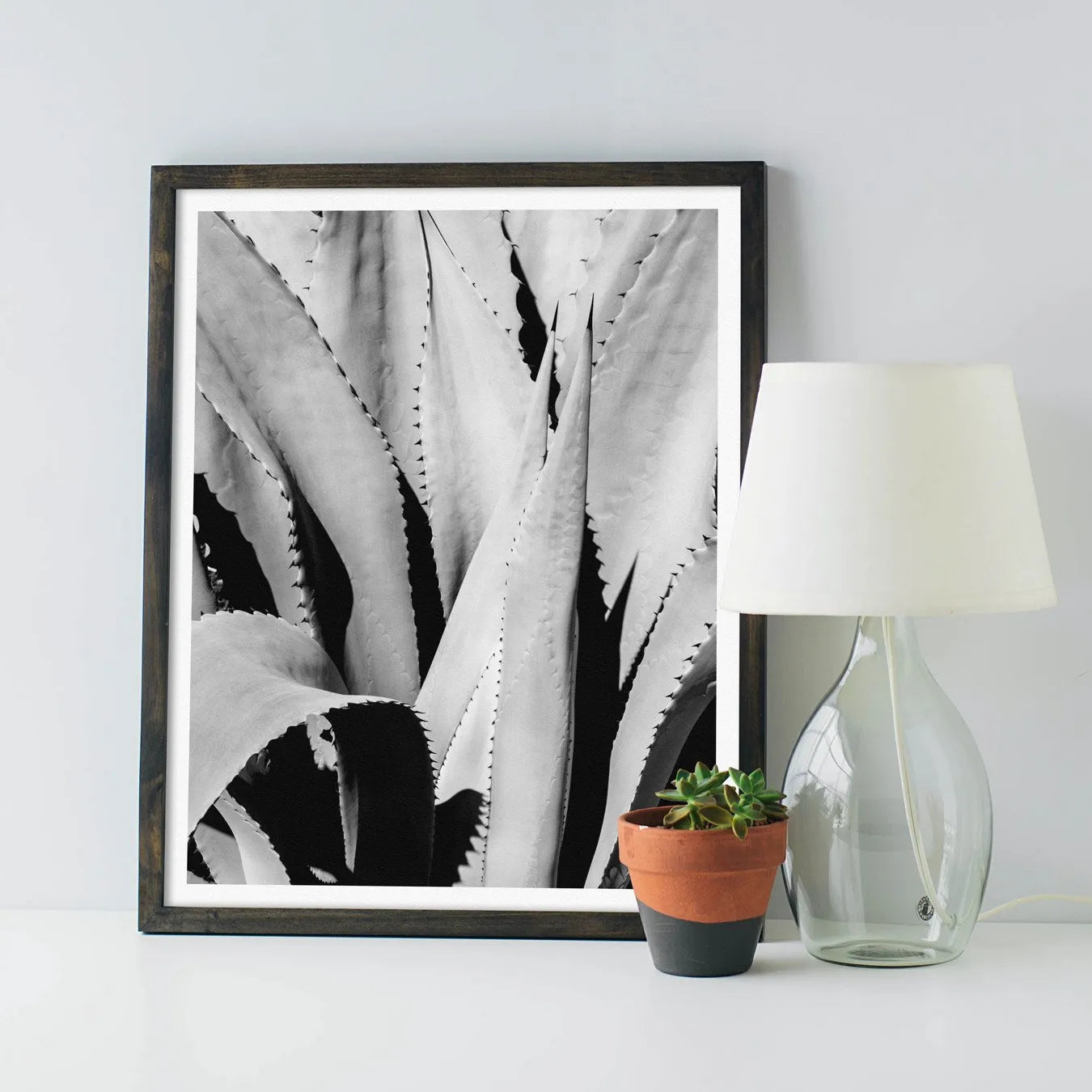 Oh So Succulent Print - Black And White Wall Art - 8×10 - Posters Prints & Visual Artwork - Aesthetic Art