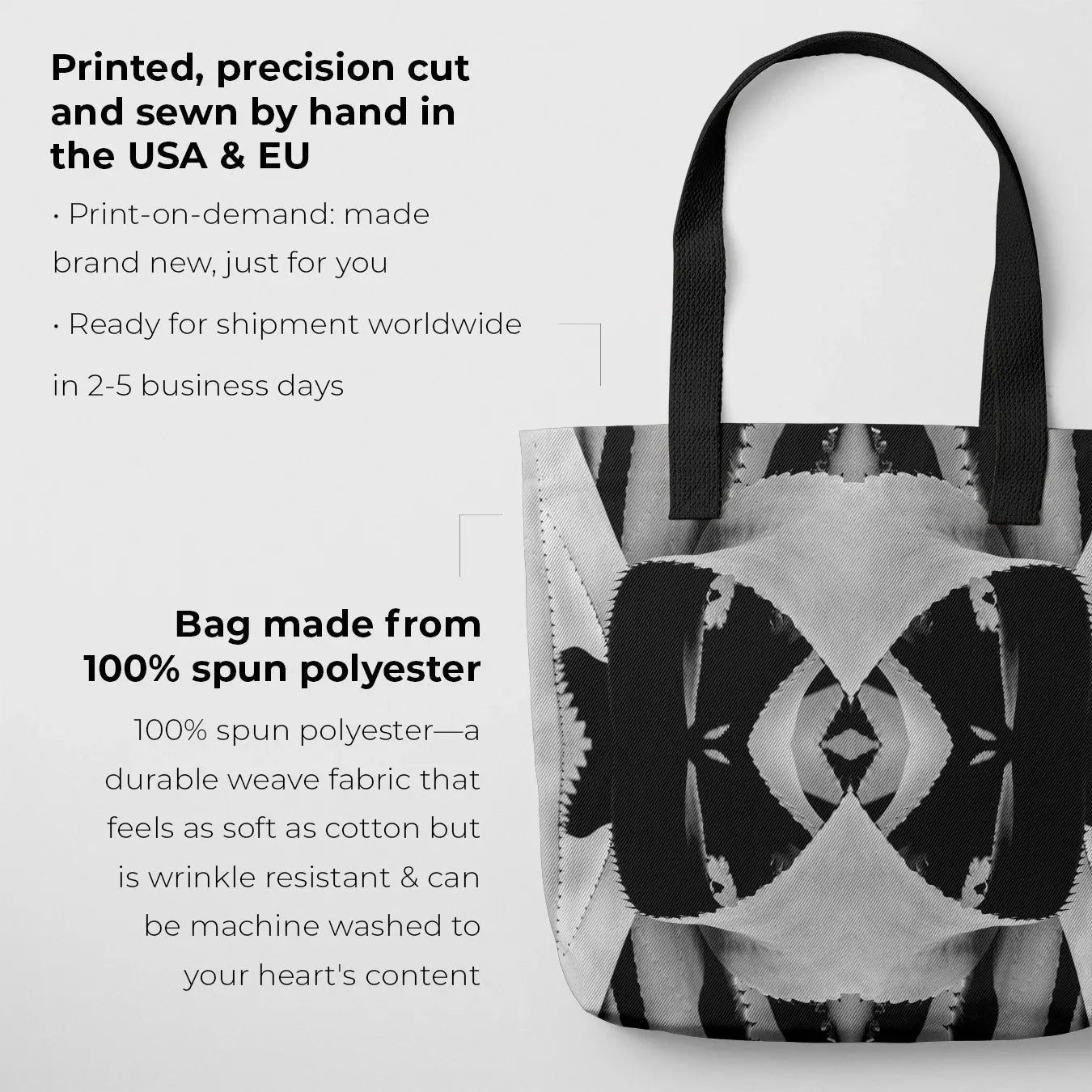 Oh So Succulent Tote - Black And White - Heavy Duty Reusable Grocery Bag - Shopping Totes - Aesthetic Art