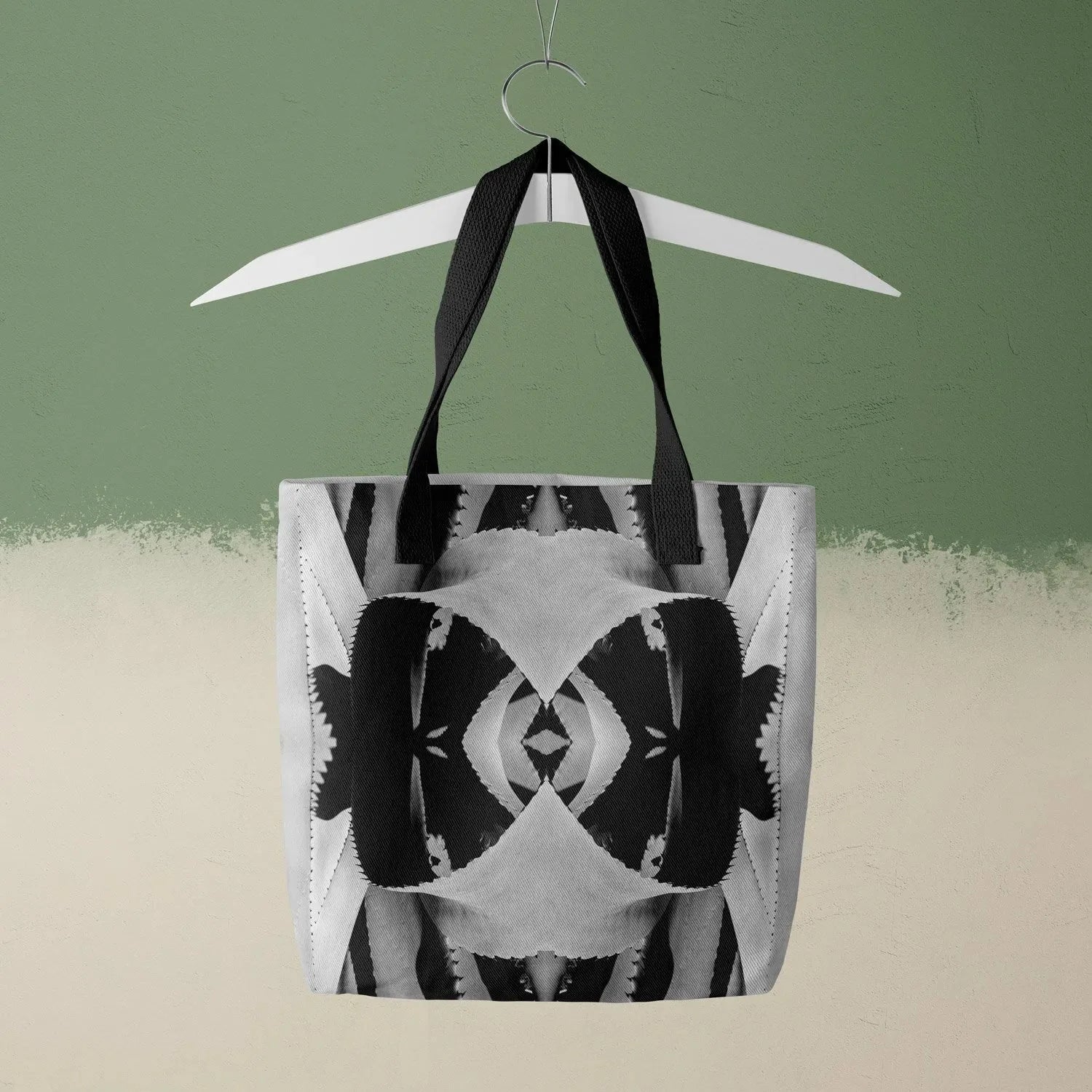 Oh So Succulent Tote - Black And White - Heavy Duty Reusable Grocery Bag - Shopping Totes - Aesthetic Art