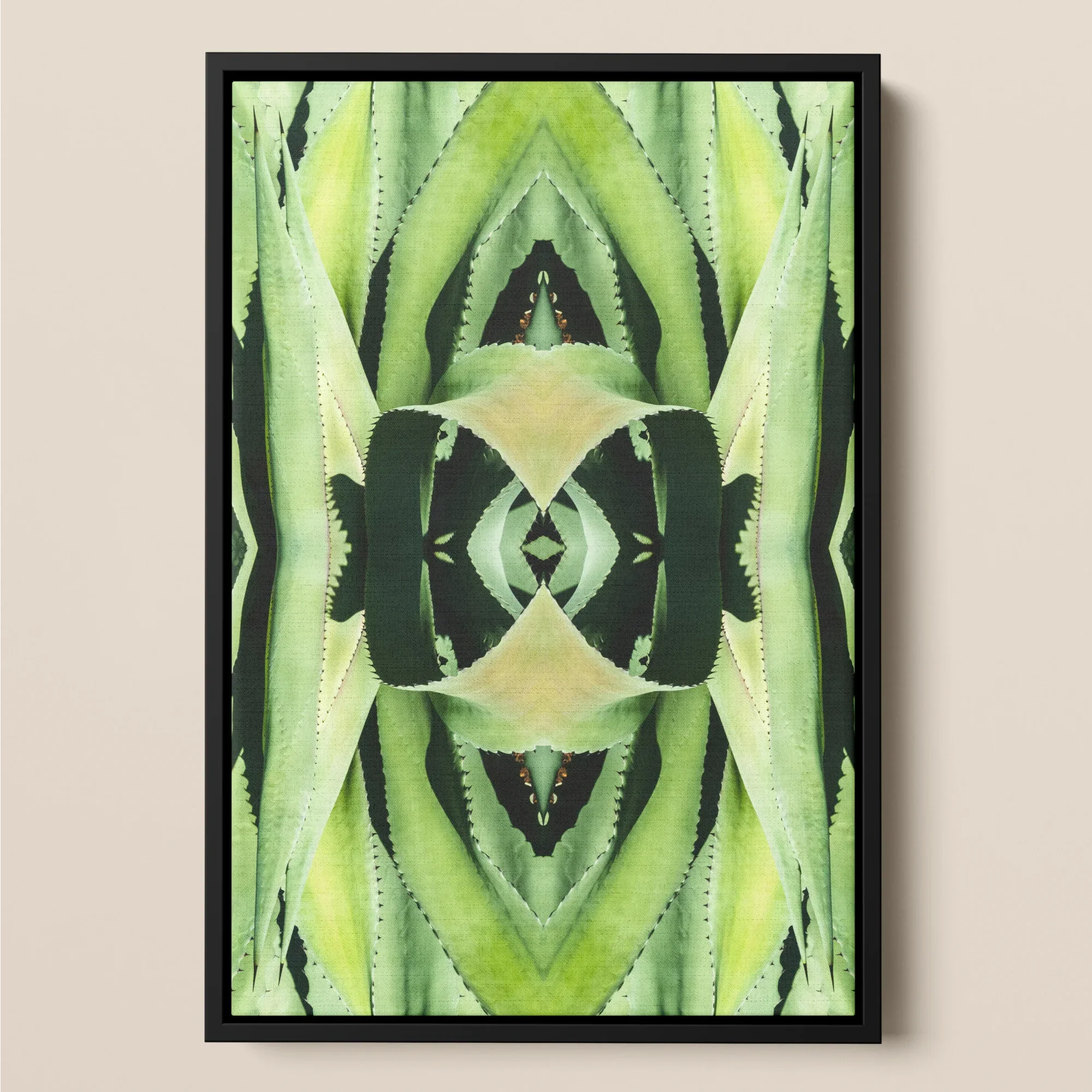 Oh so Succulent - Trippy Botanical Framed Canvas Posters Prints & Visual Artwork