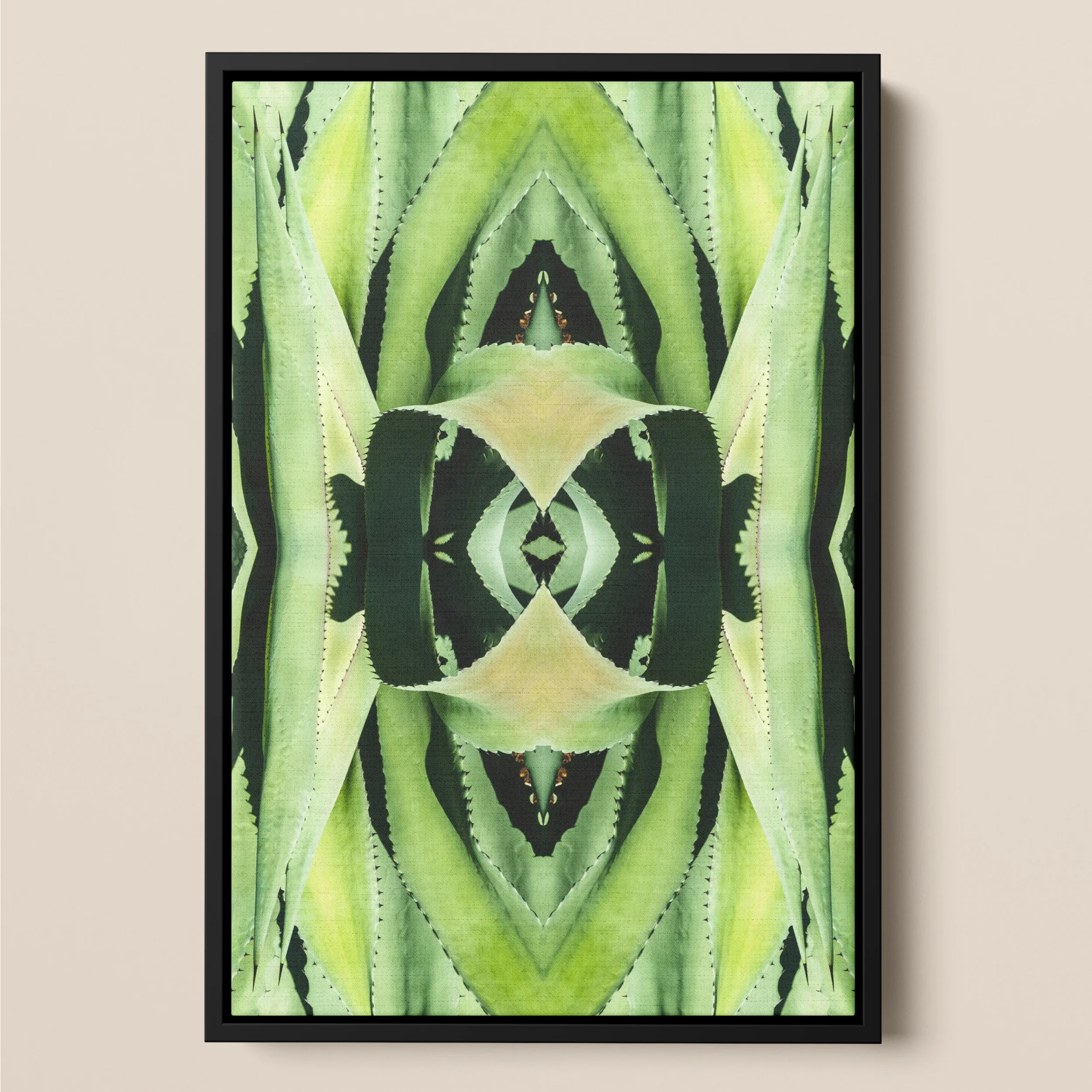 Oh so Succulent - Trippy Botanical Framed Canvas Posters Prints & Visual Artwork