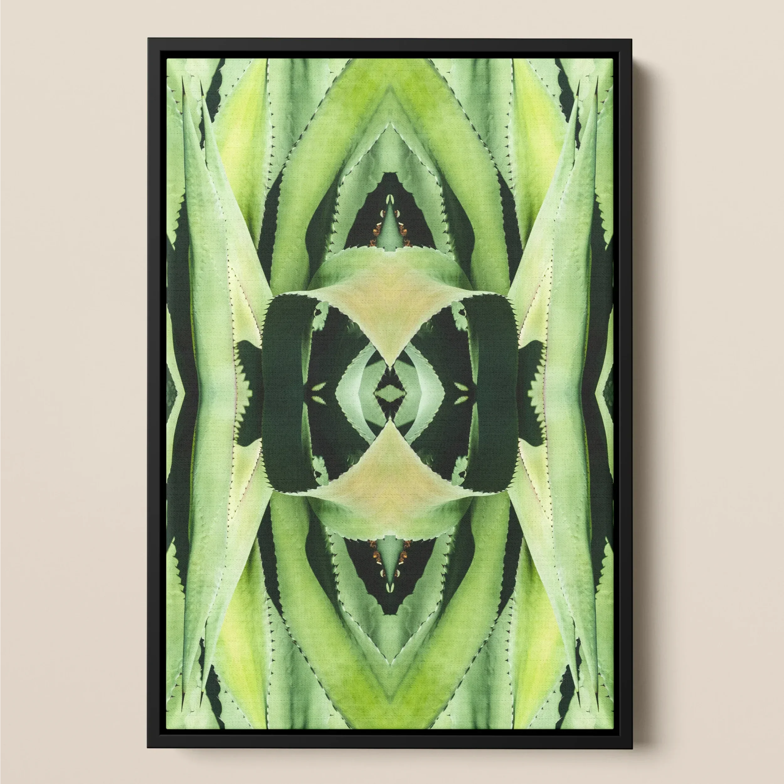 Oh so Succulent - Trippy Botanical Framed Canvas