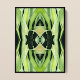 Oh so Succulent - Trippy Botanical Op Art Print / Canvas, 12x16’’ / 31x41cm / Black Frame, Posters Prints & Visual Artwork, Toby Leon