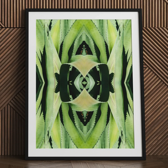 Oh so Succulent - Trippy Botanical Op Art Print / Canvas, Humble Aloe Reborn, Trippy Modern Botanical, Chlorophyll-infused Kaleidoscope