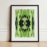 Oh so Succulent - Trippy Botanical Op Art Print / Canvas, Humble Aloe Reborn, Trippy Modern Botanical, Chlorophyll-infused Kaleidoscope