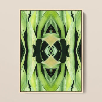 Oh so Succulent - Trippy Botanical Op Art Print / Canvas, Humble Aloe Reborn, Trippy Modern Botanical, Chlorophyll-infused Kaleidoscope