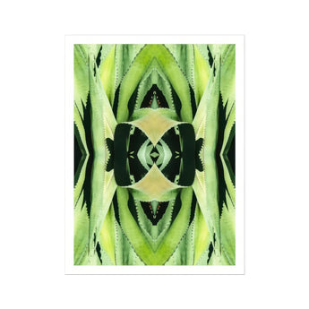 Oh so Succulent - Trippy Botanical Op Art Print / Canvas, Humble Aloe Reborn, Trippy Modern Botanical, Chlorophyll-infused Kaleidoscope
