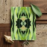 Oh so Succulent - Trippy Botanical Op Art Print / Canvas Rectangular Art Print Symmetrical Kaleidoscopic Design Green Agave Humble Aloe