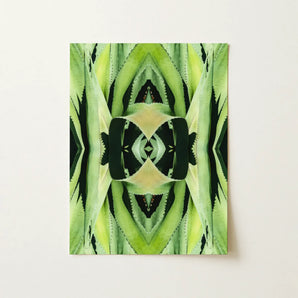 Oh so Succulent - Trippy Botanical Op Art Print / Canvas, Humble Aloe Reborn, Trippy Modern Botanical, Chlorophyll-infused Kaleidoscope