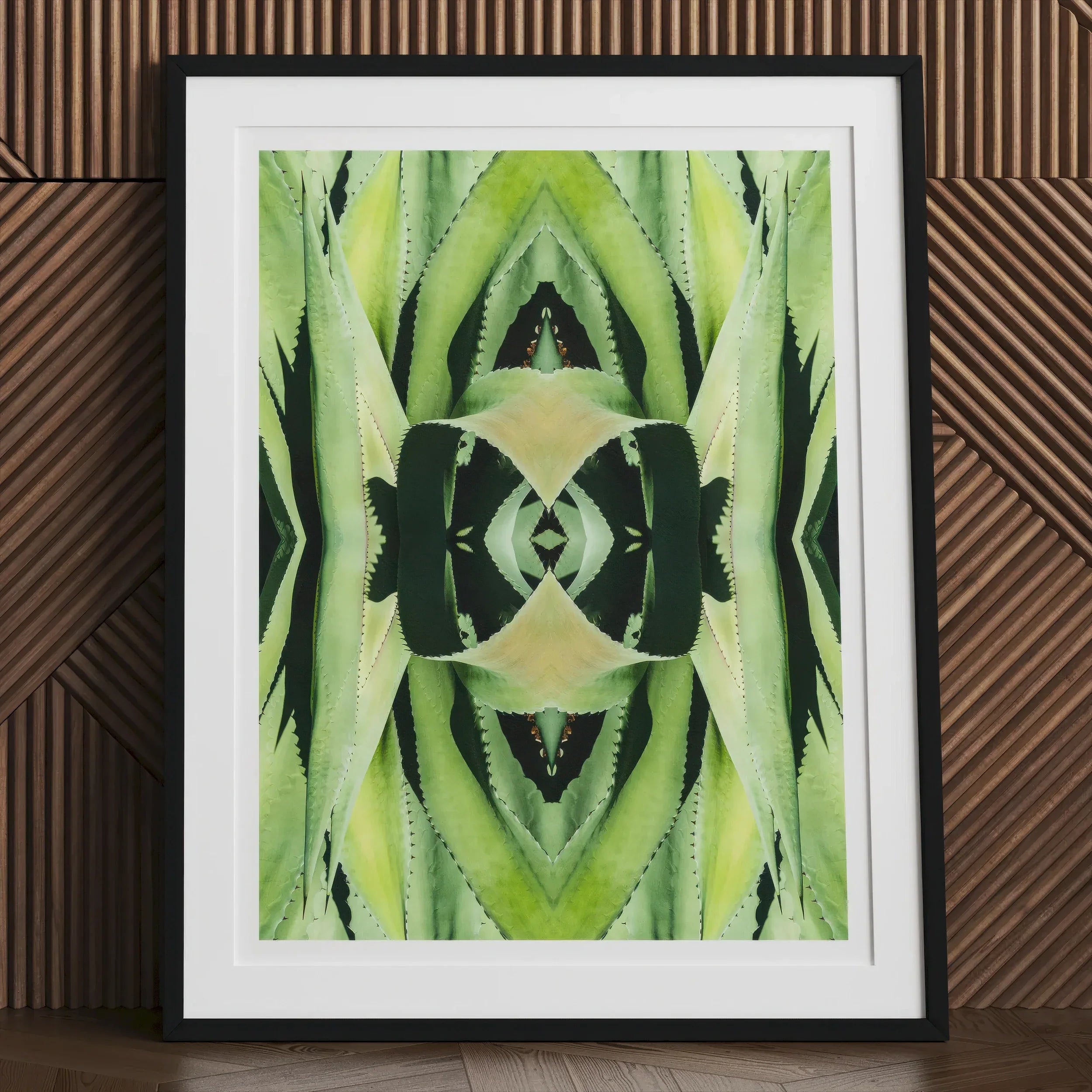 Oh so Succulent - Trippy Botanical Op Art Print