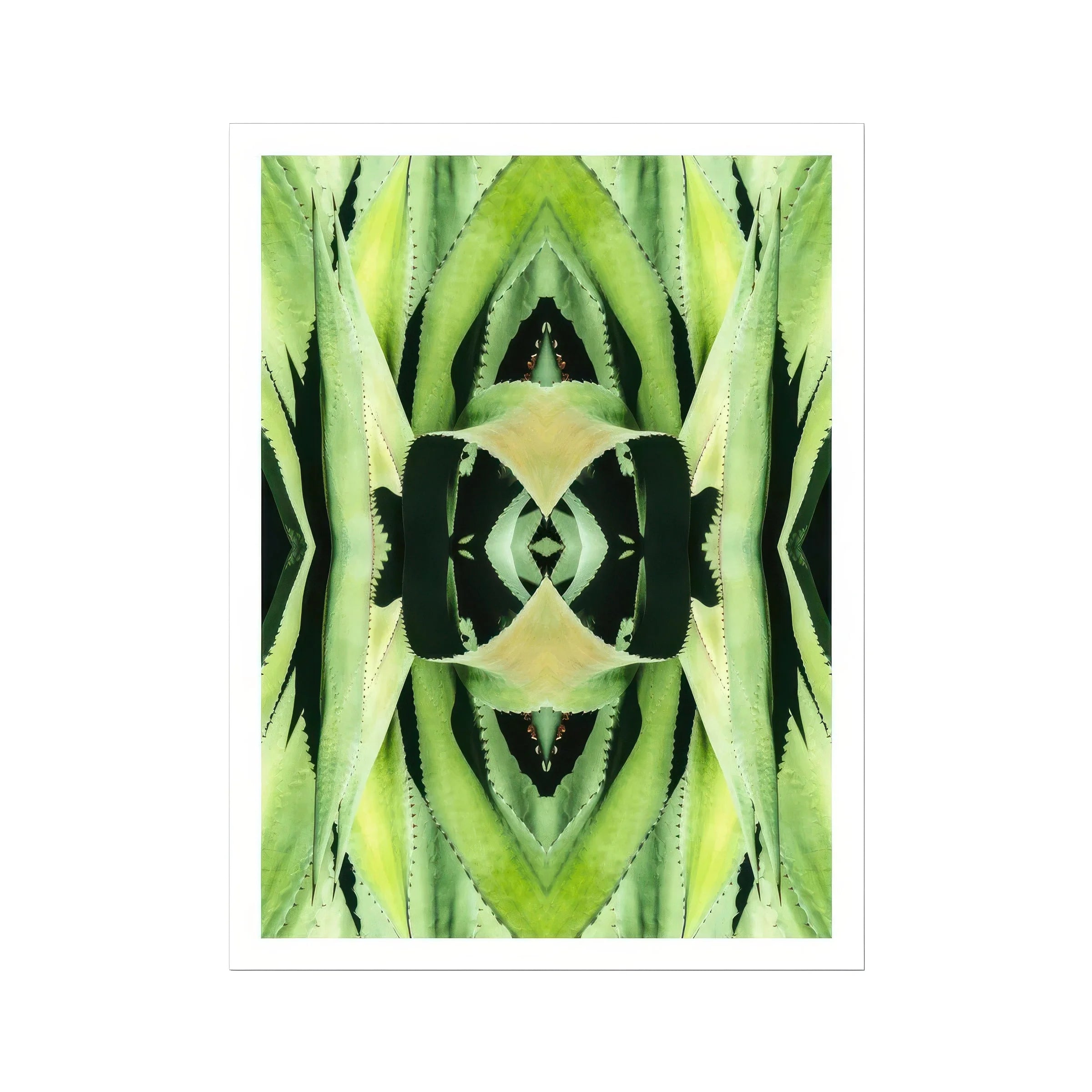 Oh so Succulent - Trippy Botanical Op Art Print Posters Prints & Visual Artwork