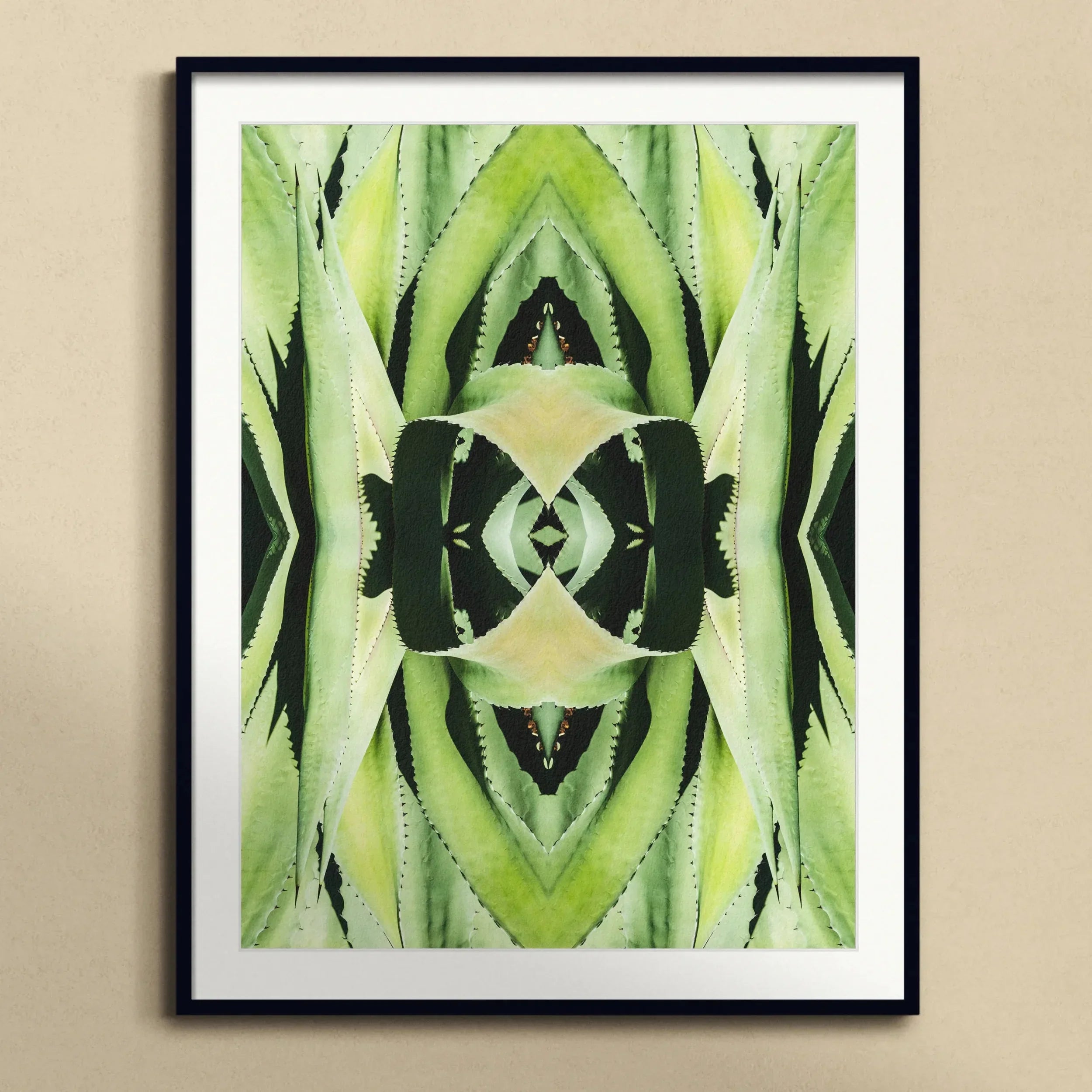 Oh so Succulent - Trippy Botanical Op Art Print