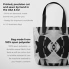 Oh so Succulent - Trippy Modern Botanical Shopping Tote, Tote Bag Black White Geometric Pattern Straps