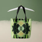 Oh so Succulent - Trippy Modern Botanical Shopping Tote Black Handles Bags