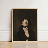 Framed Portrait Person Dark Hair Eye Mask Set Gay Bdsm Art, Surrender Wrapped, Neo-victorian