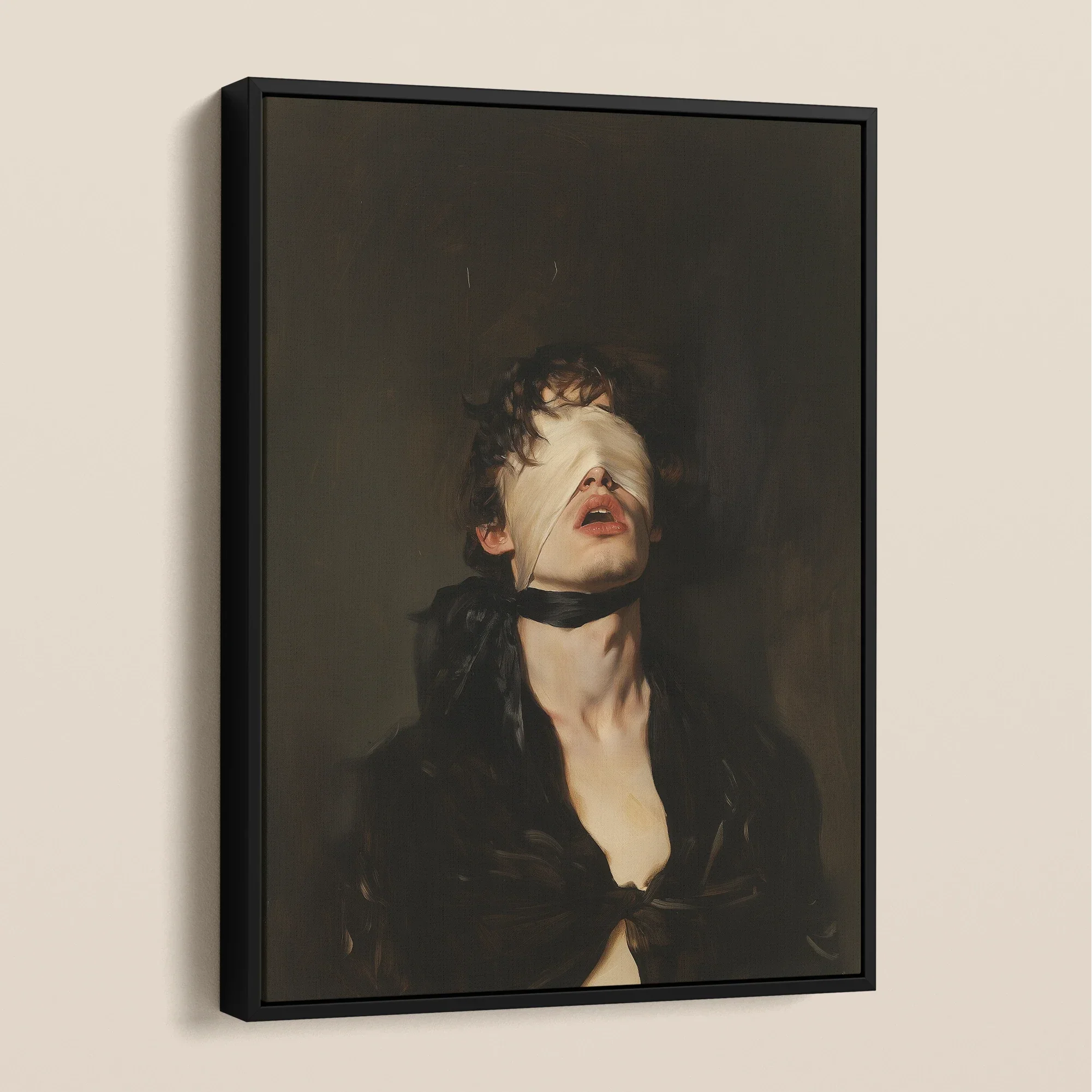 Suck it Up - Neo-victorian Gay Bdsm Framed Canvas