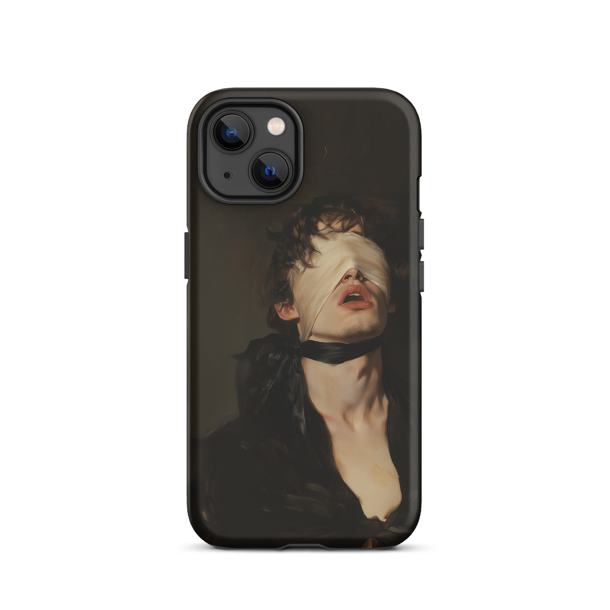 Suck it Up Vintage Gay Sm Blindfold Iphone Case, 13 / Matte, Black Iphone Case Painting Blindfolded Person