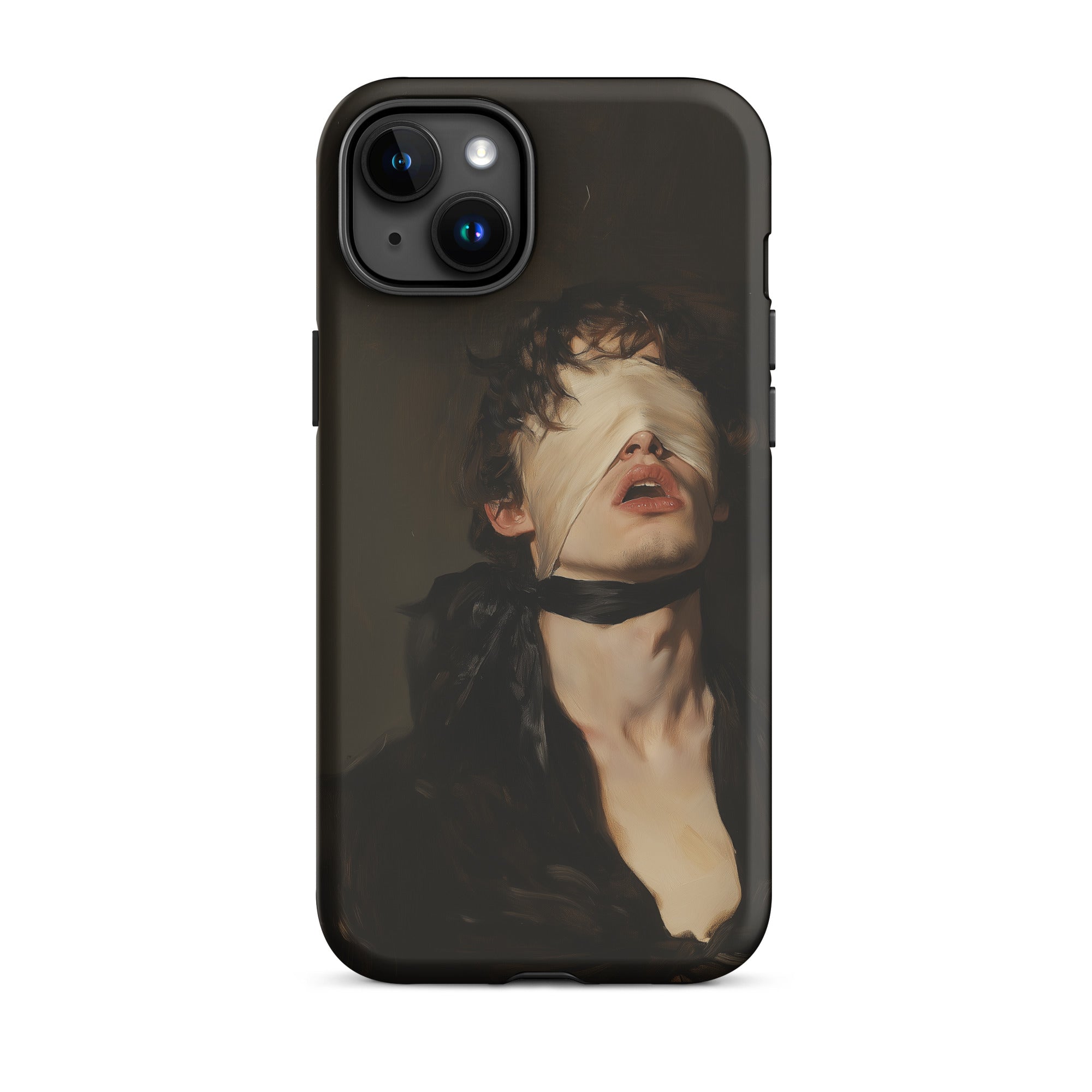 Suck it Up Vintage Gay Sm Blindfold Iphone Case, 15 Plus / Matte, Iphone Case Blindfolded Person