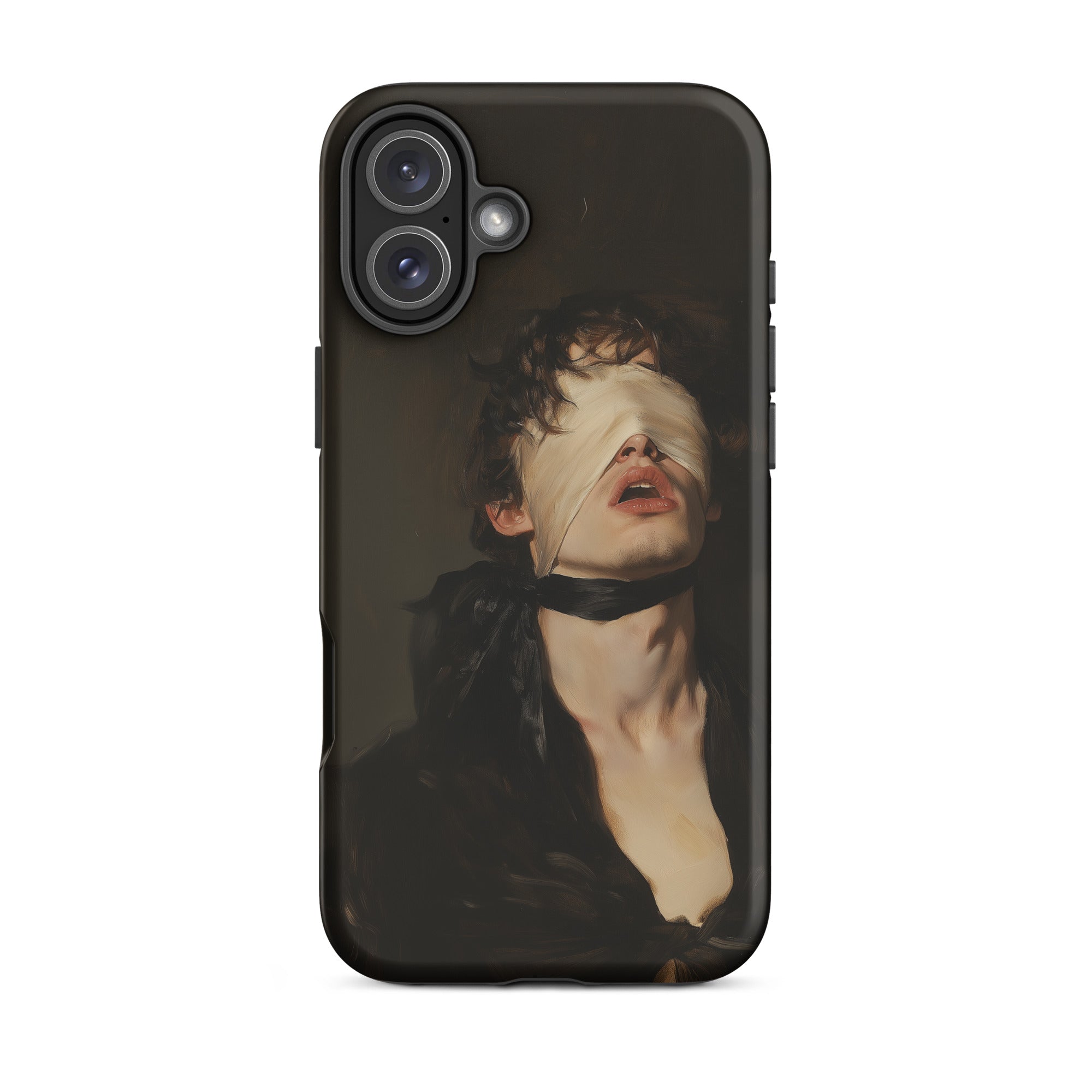 Suck it Up Vintage Gay Sm Blindfold Iphone Case, 16 Plus / Matte, Phone Case Blindfolded Figure