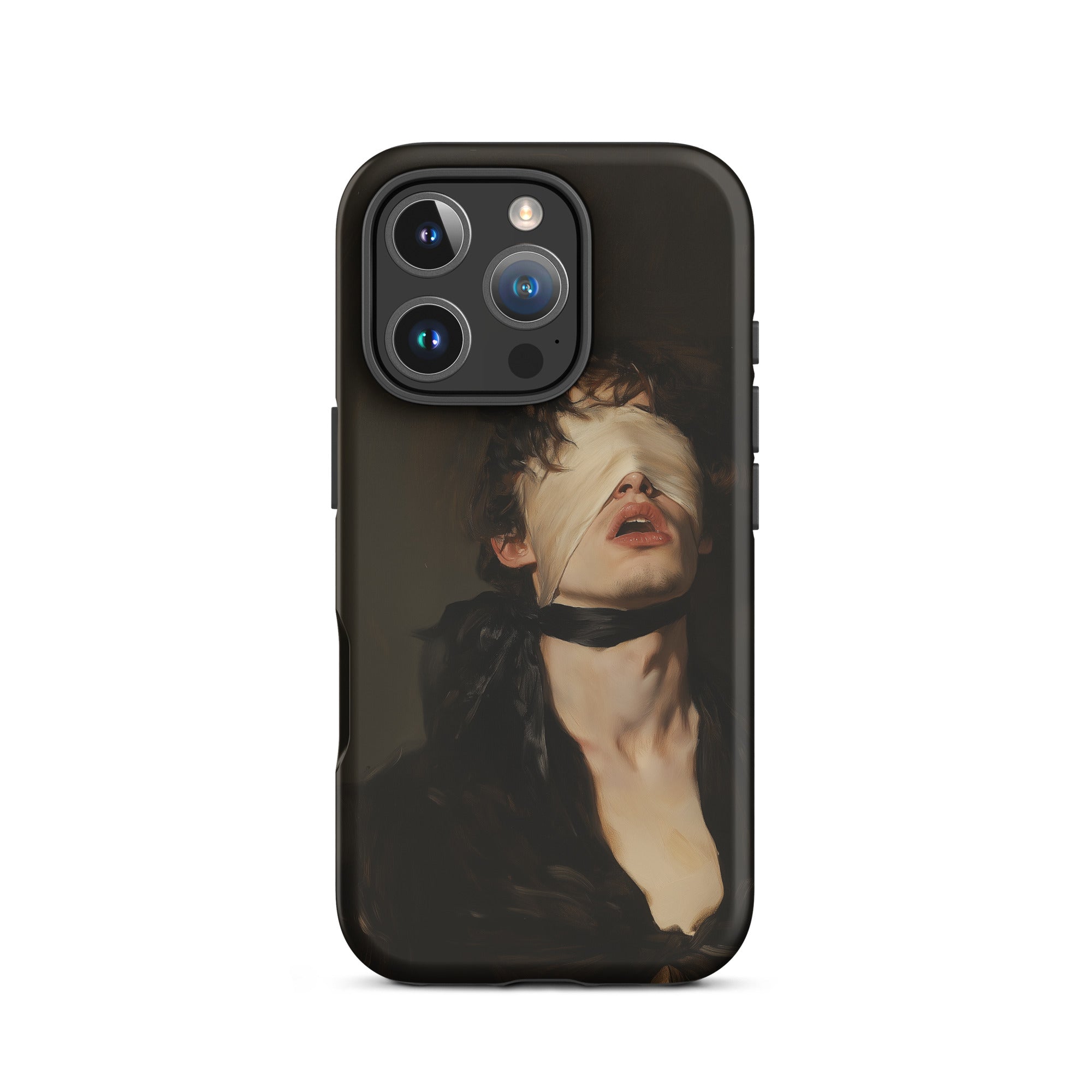 Suck it Up Vintage Gay Sm Blindfold Iphone Case, 16 Pro / Matte, Phone Case Blindfolded Person