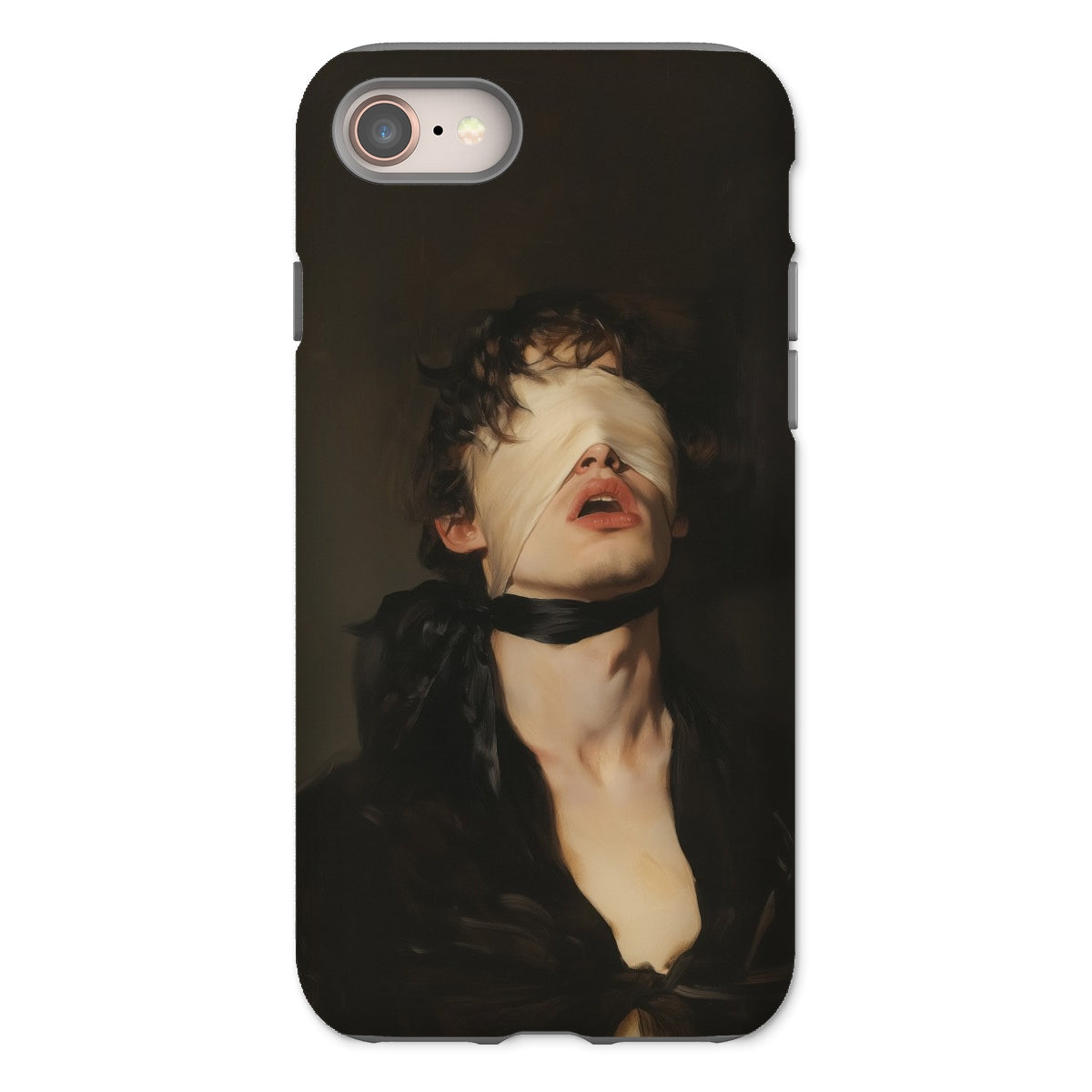 Suck it Up Vintage Gay Sm Blindfold Iphone Case, 8 / Matte, Phone Case Blindfolded Person