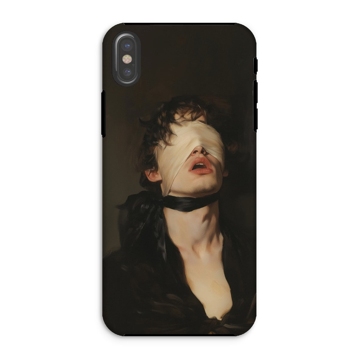 Suck it Up Vintage Gay Sm Blindfold Iphone Case, Xs / Matte, Phone Case Blindfolded Person