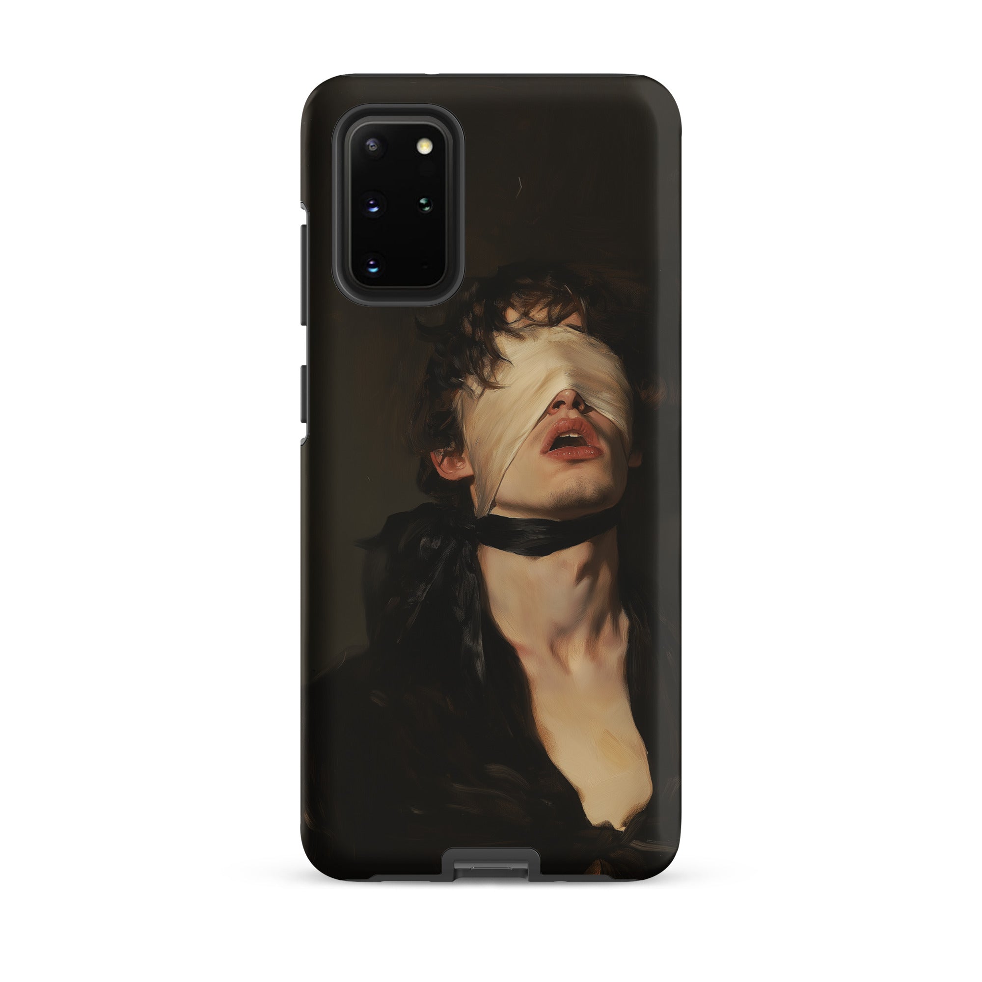 Suck it Up Vintage Gay Sm Blindfold Samsung Case, Galaxy S20 Plus / Matte, Black Smartphone Case Blindfolded Person