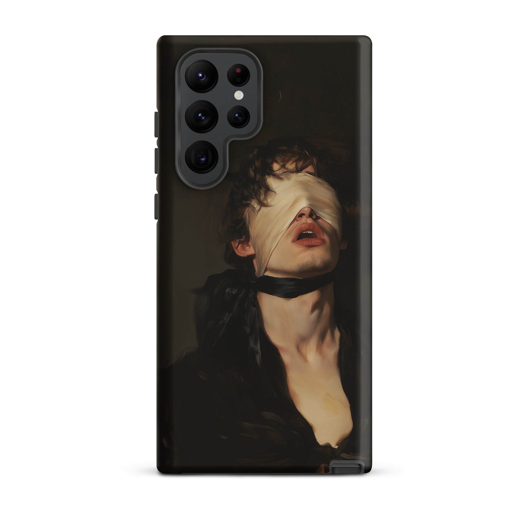 Suck it Up Vintage Gay Sm Blindfold Samsung Case, Galaxy S22 Ultra / Matte, Black Smartphone Case Blindfolded Figure