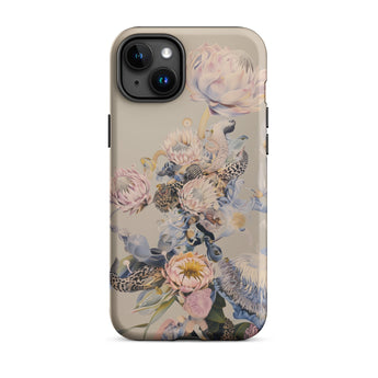 Sugarbush - Surreal Protea Art Iphone Case, 15 Plus / Matte, Floral-patterned Phone Case