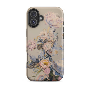 Sugarbush - Surreal Protea Art Iphone Case, 16 Plus / Matte, Floral-patterned Phone Case