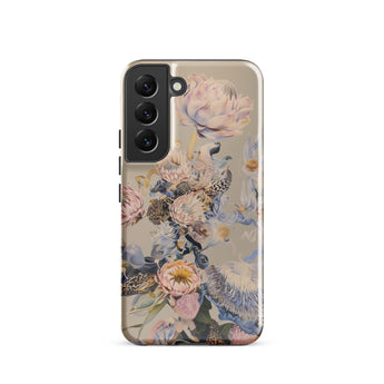 Sugarbush - Surreal Protea Art Phone Case Samsung Galaxy S22 / Gloss Delicate Translucent Phone Case Intricate Floral Avian Design Surreal